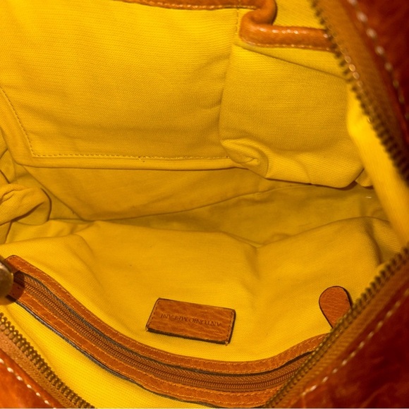 VINTAGE (LIKE NEW )ANTONIO MELANI Leather Satchel Bag, made of fine leather - Picture 10 of 17